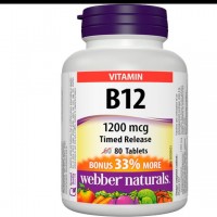 WEBBER NATURALS-ВИТАМИН В12 1200 µg х 80 табл.