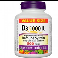 WEBBER NATURALS- ВИТАМИН D3 1000 IU x 500 таблетки