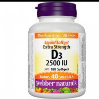 WEBBER NATURALS-ВИТАМИН D3 Extra Strength 2500x180