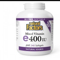 NATURAL FACTORS- ВИТАМИН Е 400 IU X 240 СОФТ.КАПС.