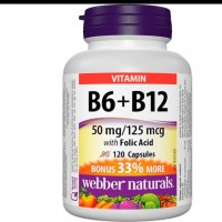 WEBBER NATURALS-ВИТАМИН В6+В12+ФОЛИЕВА КИСЕЛИНА 